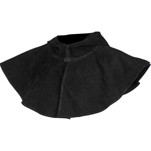 Black Medieval Suede Hood