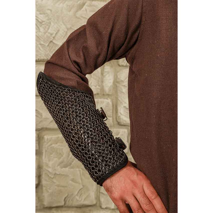 Connor Blackened Chainmail Bracers