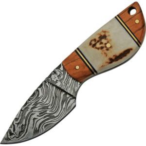 Herringbone Wood Sawback Hunting Knife