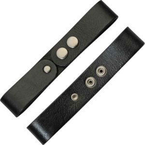 Suede Double Back Hanger in Black | Leather by Medieval Collectibles