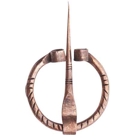 Bronze Cloak Pin, Penannular Brooch | Hand Forged Viking Pin.