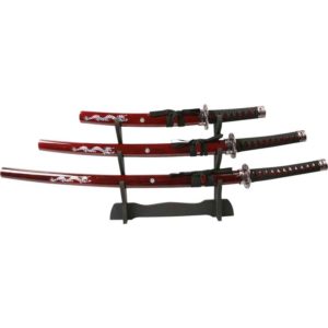 Pearl Dragon Burgundy Sword Set