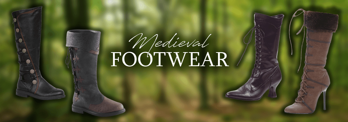 Hand sewn men's medieval shoes. MEDIEVAL MARKET - SPES.