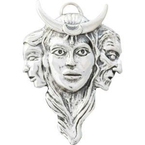 Triple Goddess Faces Necklace