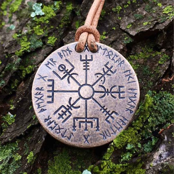 Vegvisir Norse Bronze Necklace