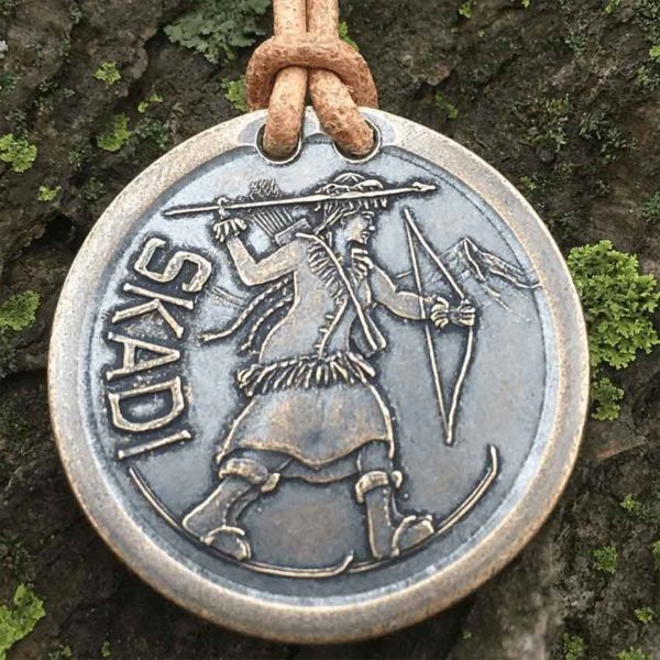 Skadi and Vegvisir Bronze Necklace