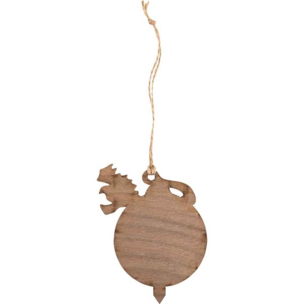 Knight and Dragon Wooden Christmas Ornament