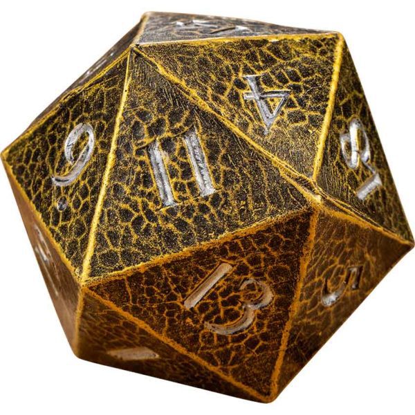 D20 LARP Dice - Fake Gold