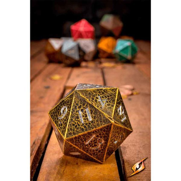 D20 LARP Dice - Fake Gold