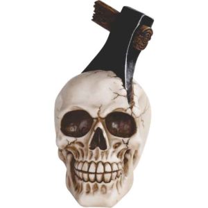 Split Skull with Axe Statue