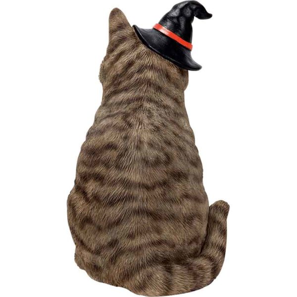 Witch Tabby Cat Statue