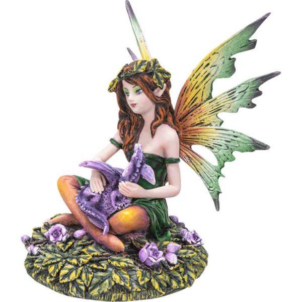 Fairy with Baby Dragon Statue