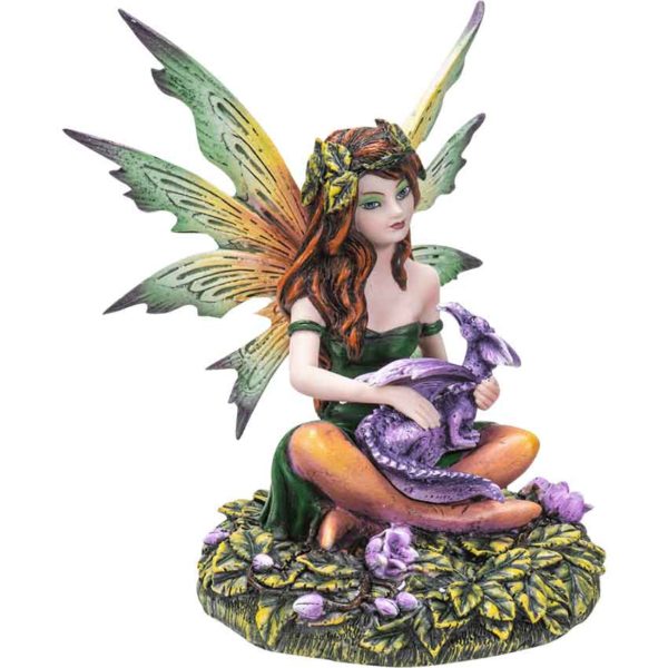 Fairy with Baby Dragon Statue