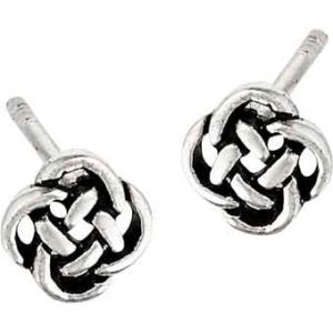 Celtic Loop Knot Stud Earrings