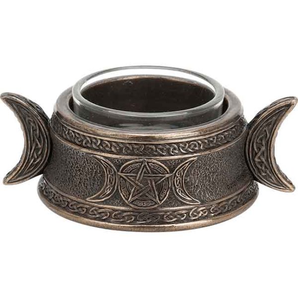 Bronze Triple Goddess Tealight Candle Holder