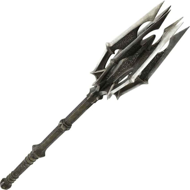 Black Spiked Morningstar - ZS-901146-BK - Medieval Collectibles