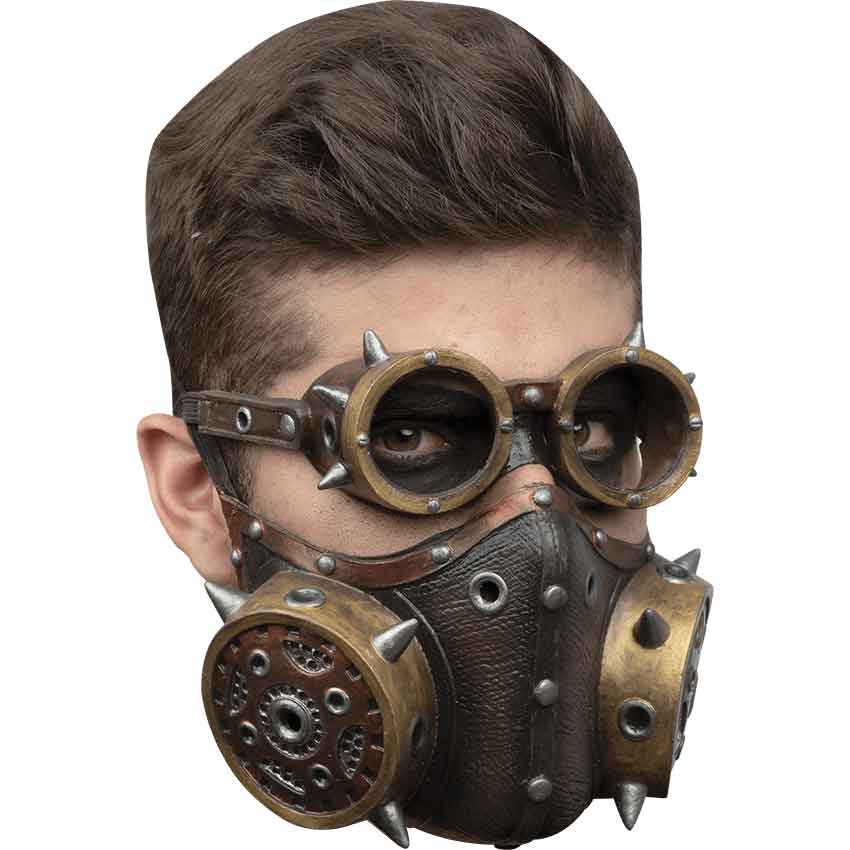 Steampunk Muzzle Mask and Goggles Set by Medieval Collectibles