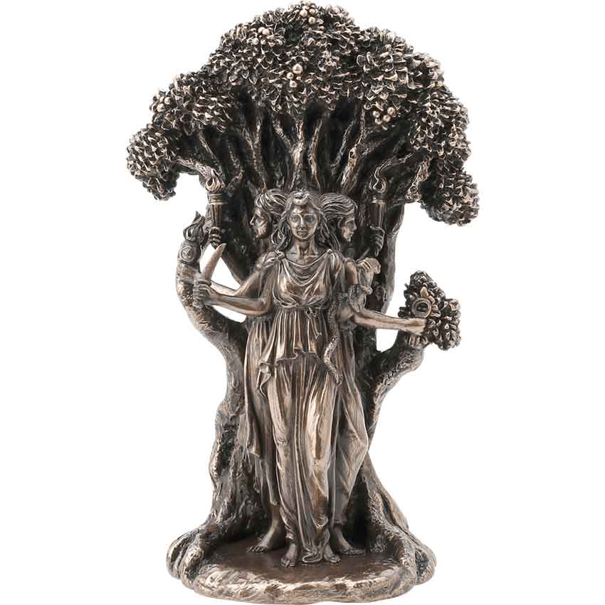 Triple Moon Goddess Hecate Statue