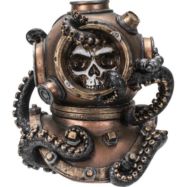 Kraken Skull Diving Helmet Incense Burner