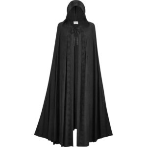 Fjell Faux Fur Trim Viking Cape - Black