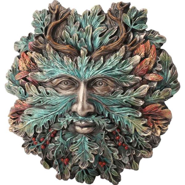 Winter Solstice Greenman Wall Plaque