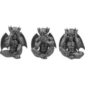 No Evil Gargoyle Statue Set