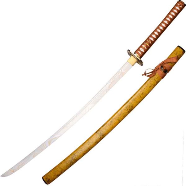 Golden Swirl Samurai Katana