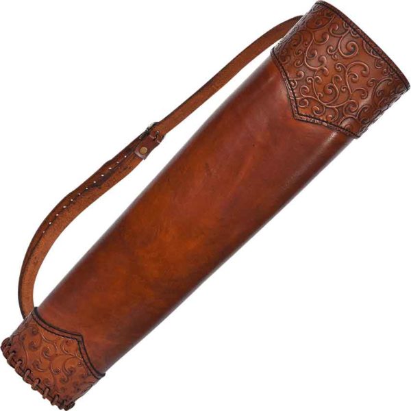 Elven Swirl Leather Quiver