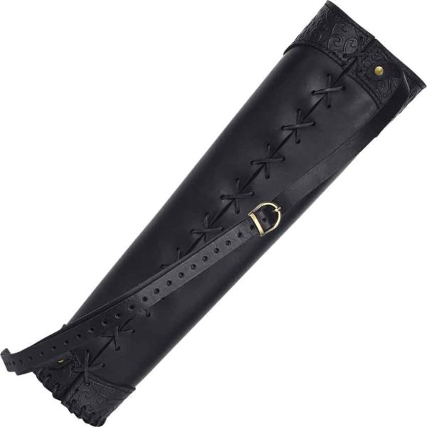 Elven Swirl Leather Quiver