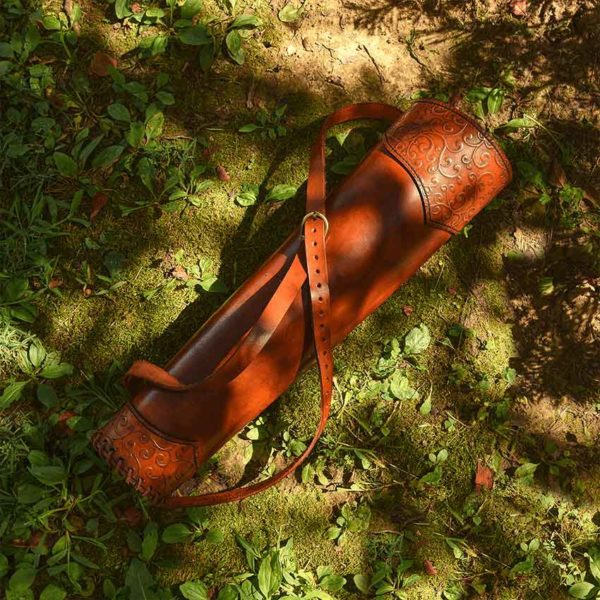 Elven Swirl Leather Quiver