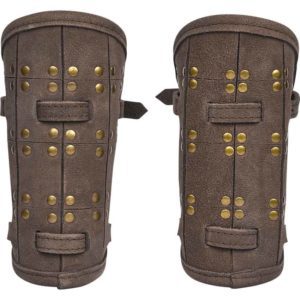 Helm of Awe Leather Arm Bracers