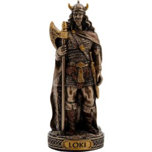 Bronze Loki Norse God Statue