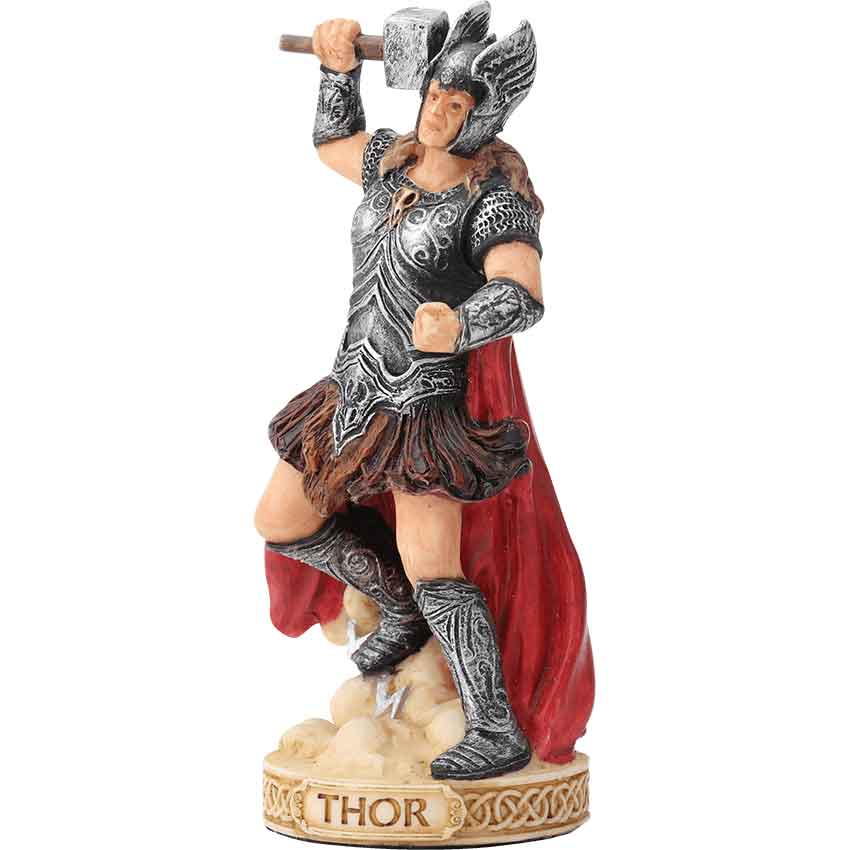 Viking God Thor Statue 7.75 Height Prince of Asgard Thundering Rage  Figurine