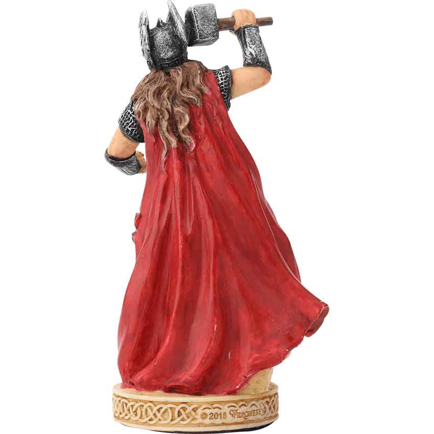 Viking God Thor Statue 7.75 Height Prince of Asgard Thundering Rage  Figurine