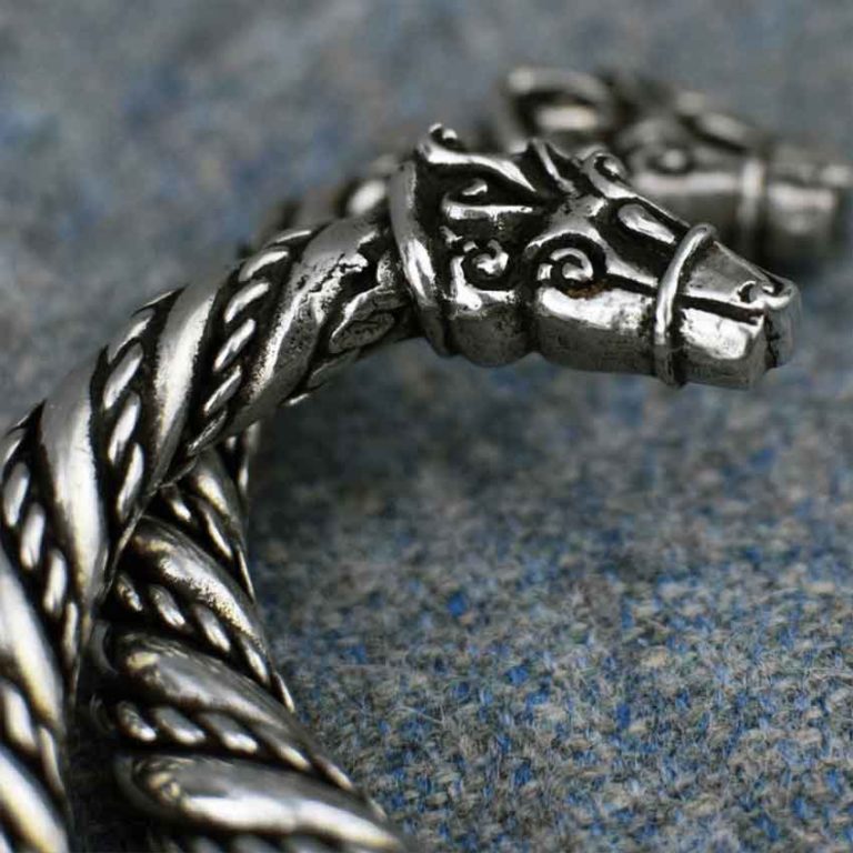 Large Sleipnir Viking Bracelet - Pewter