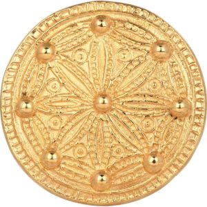 Medium York Disc Viking Brooch - Gold Plated