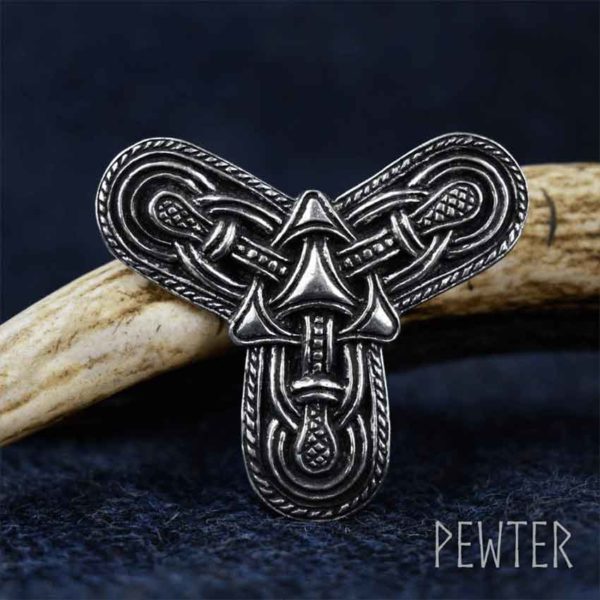 Borre Viking Trefoil Brooch - Pewter