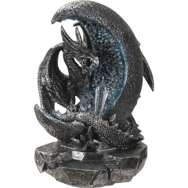 Dragon on LED Crystal Moon Statue