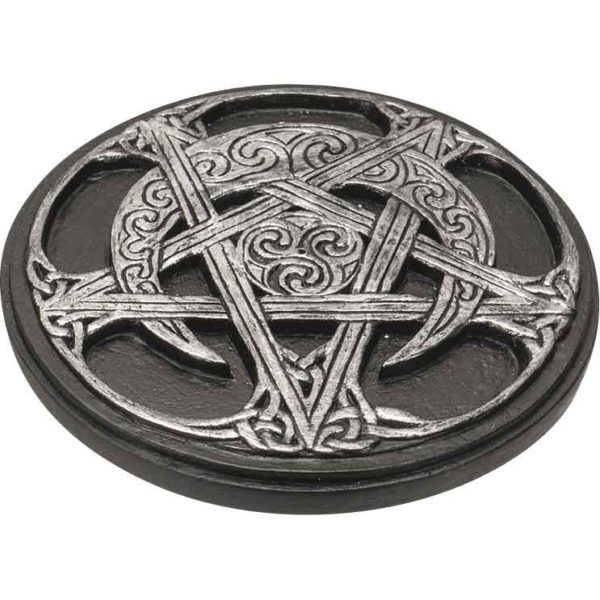 Silver Moon Pentacle Incense Burner