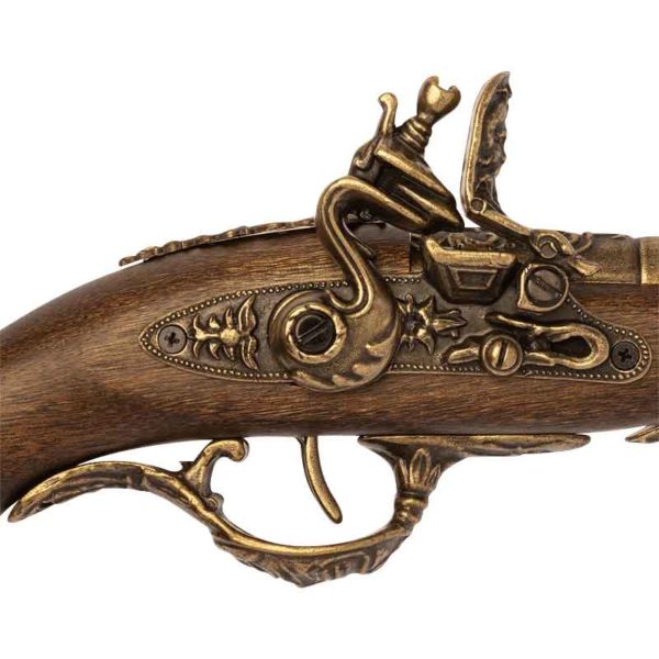 Gilded Terzetta Guarneri Flintlock Pistol