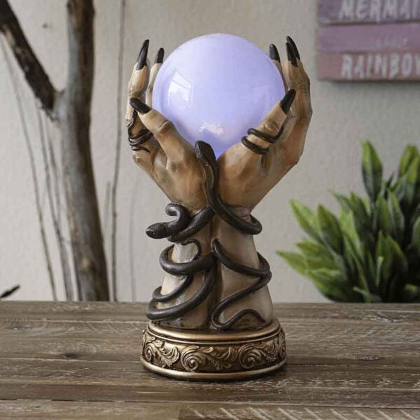 Hands of Fortune LED Globe Statue