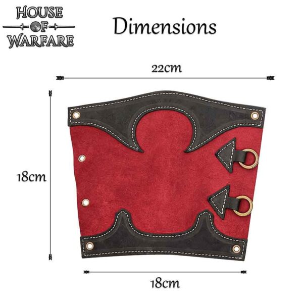 Arcane Leather Bracers - Red