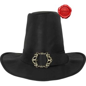 The Dark Witcher Leather Hat - Black