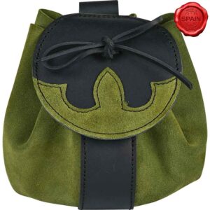 Fantasy Barbarian Suede Leather Belt Bag - Green