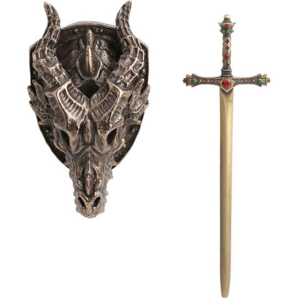 Dragon Head Plaque with Sword Letter Opener