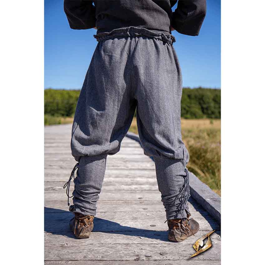 Medieval Mens Pants Renaissance Knee Pants with Lacing Tudor