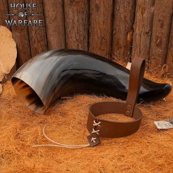 Leather Holder For Drinking Horn