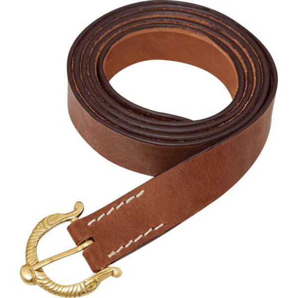 Medieval Leather Belt - Brown