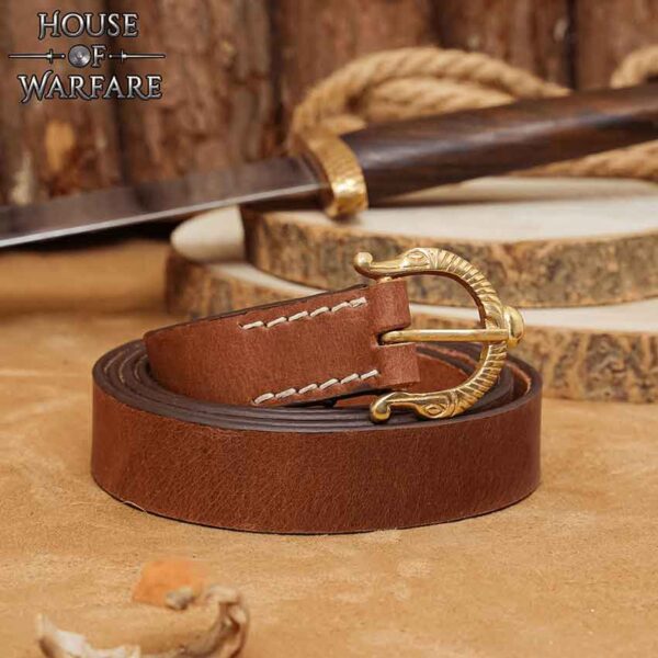 Medieval Leather Belt - Brown