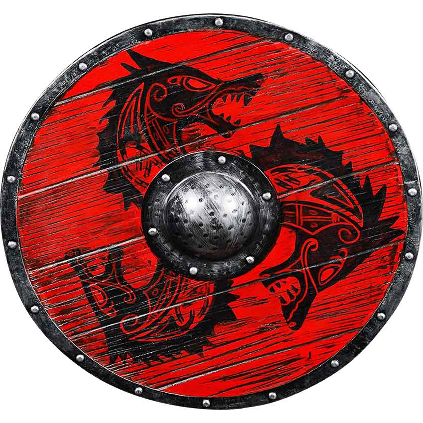 viking shield wolf designs